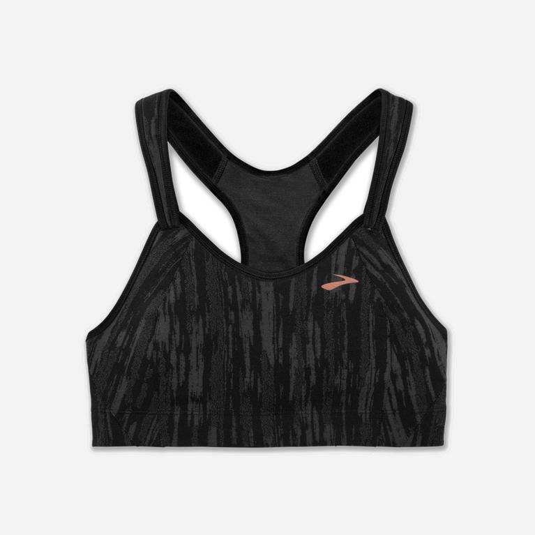 Brooks Rebound Racer Sport Beha voor Dames Zwart (QCDGH-6293)